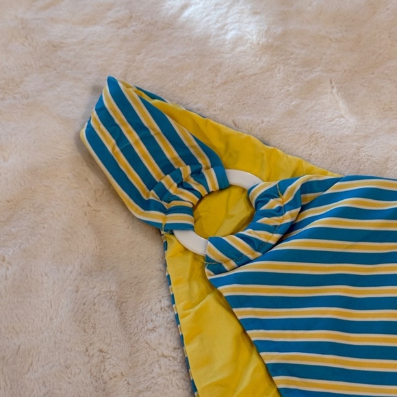 New! Dippin' Daisy's Haven Blue Yellow Striped Cheeky Bikini Bottom 31472 - Picture 7 of 14